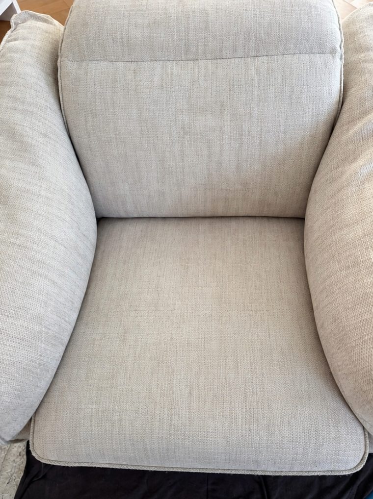 After upholstery cleaning