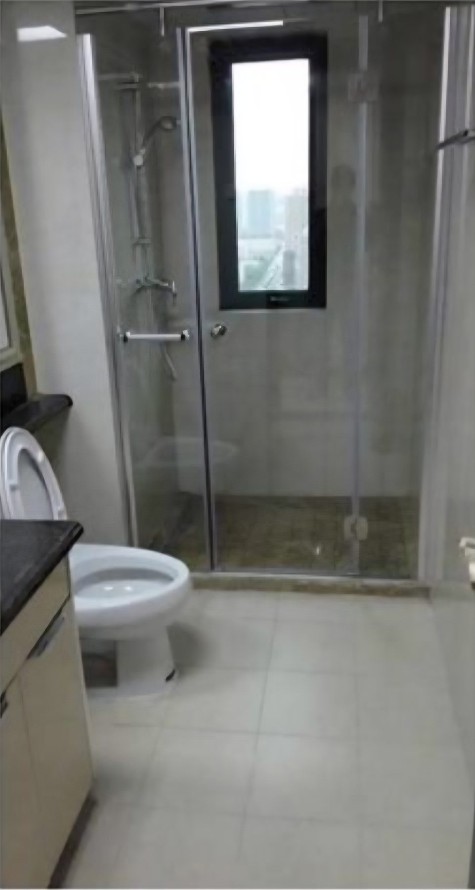 Bathroom floor after cleaning