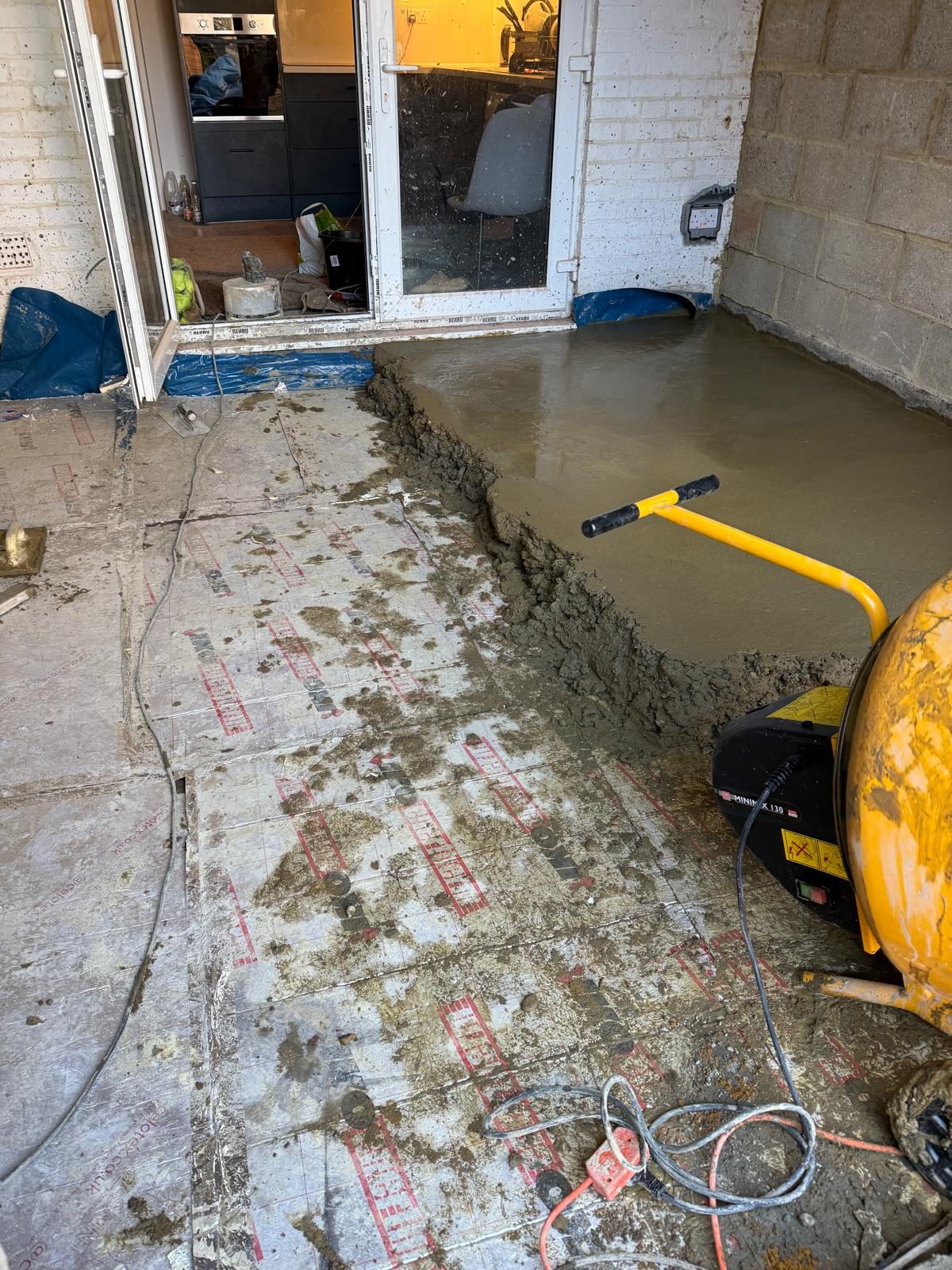 Room during floor preparation