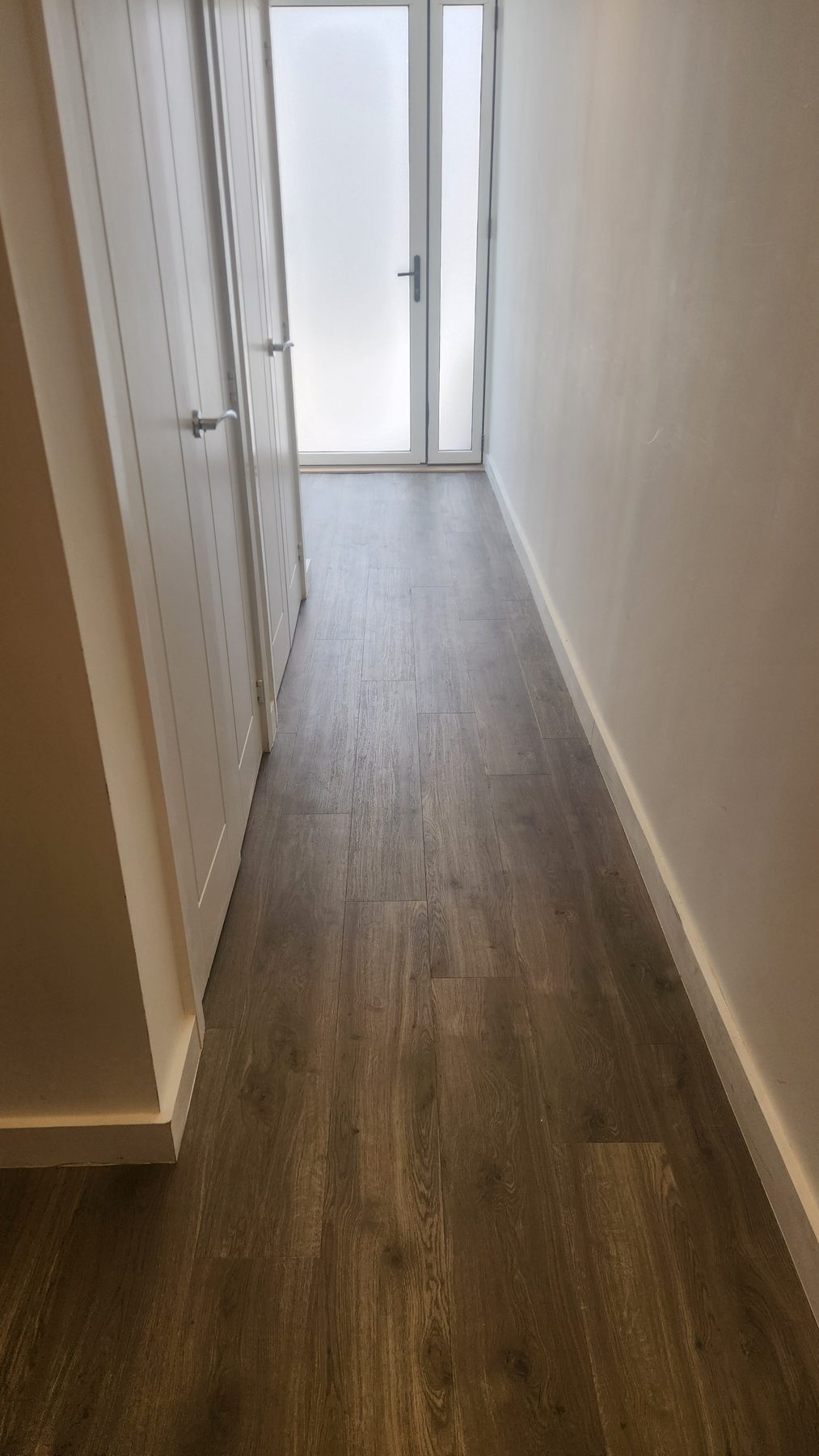 Hallway after flooring installation