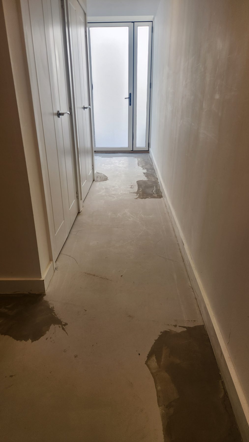 Hallway before flooring installation